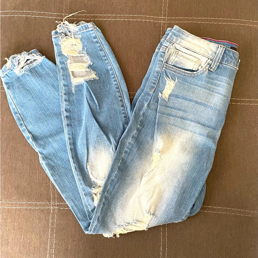 Fashion Nova high rise distressed skinny jeans Size 9